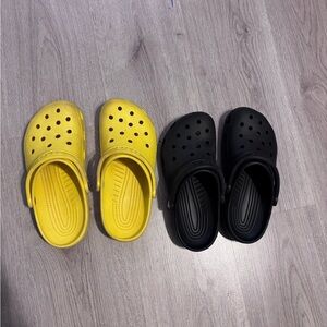 Yellow and Black Clogs